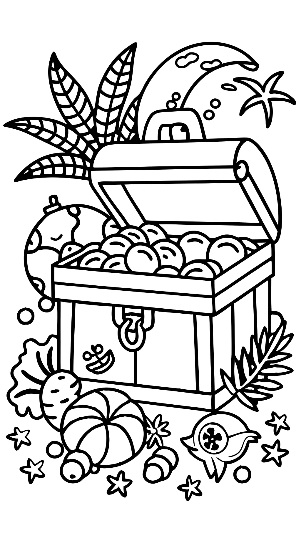 treasure chest coloring page